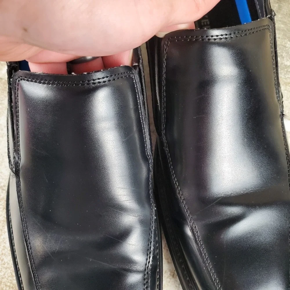 Dockers Lawton Mens Work Dress Loafer Shoe Sz 8.5 M Black Leather Slip Resistant